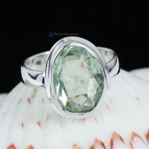 GREEN AMETHYST CUT A - BDR959- WONDERFUL GREEN AMETHYST CUT GEMSTONE RINGS MADE IN 925 GREEN AMETHYST CUT A - BDR959- WONDERFUL GREEN AMETHYST CUT GEMSTONE RINGS MADE IN 925