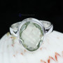 GREEN AMETHYST CUT E - BDR959- WONDERFUL GREEN AMETHYST CUT GEMSTONE RINGS MADE IN 925