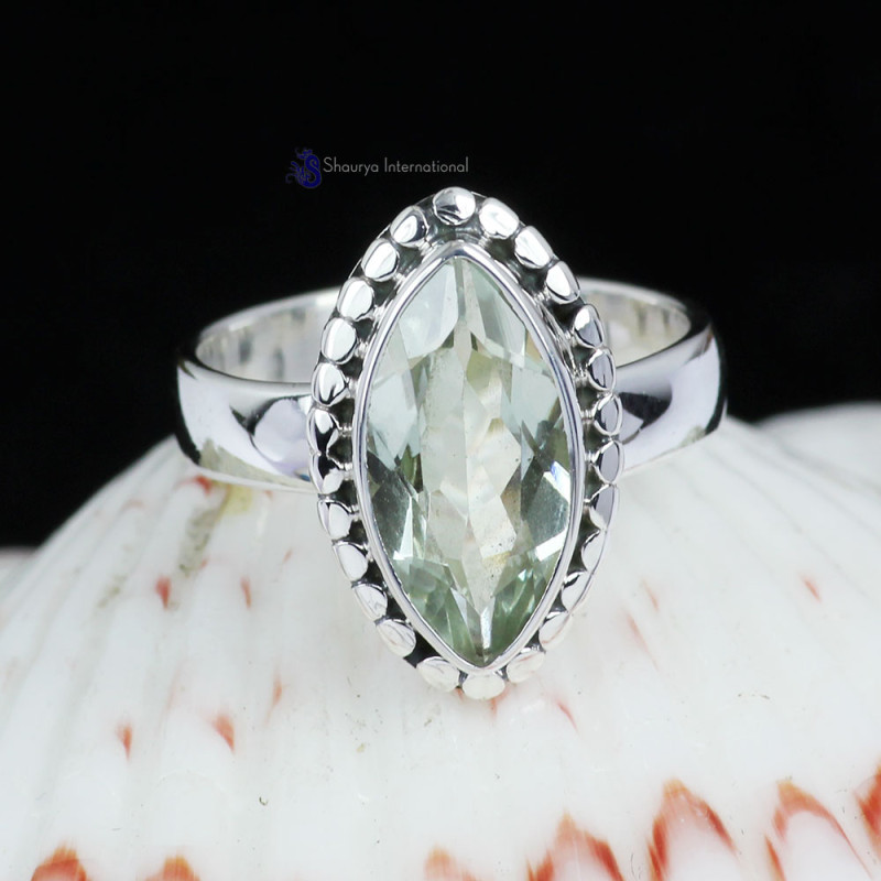 GREEN AMETHYST CUT F - BDR959- WONDERFUL GREEN AMETHYST CUT GEMSTONE RINGS MADE IN 925 GREEN AMETHYST CUT F - BDR959- WONDERFUL GREEN AMETHYST CUT GEMSTONE RINGS MADE IN 925