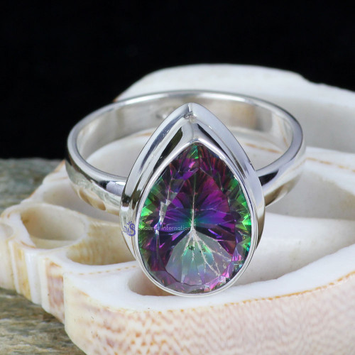 MYSTIC E - BDR958- LOVELY DESIGNER MYSTIC GEMSTONE RINGS MADE IN 925 STERLI