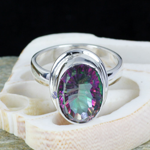MYSTIC F - BDR958- LOVELY DESIGNER MYSTIC GEMSTONE RINGS MADE IN 925 STERLI