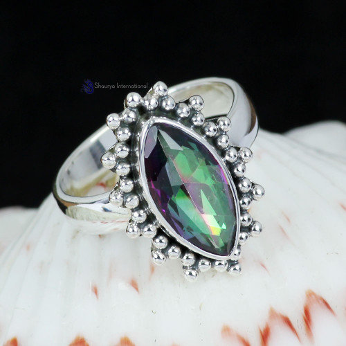 MYSTIC G - BDR958- LOVELY DESIGNER MYSTIC GEMSTONE RINGS MADE IN 925 STERLI