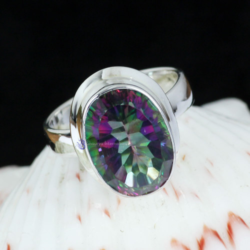 MYSTIC H - BDR958- LOVELY DESIGNER MYSTIC GEMSTONE RINGS MADE IN 925 STERLI
