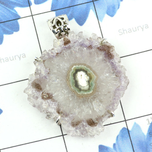 AMETHYST STALACTITE D - FSP970-925 STERLING SILVER FREE SIZE AMETHYST STALACTITE GEMSTON