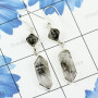 HERKIMER DIAMOND DRUZY G - XSE949- GORGEOUS EARRINGS WITH NATURAL GEMSTONE MADE IN 925 STER