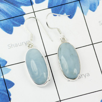 BLUE OPAL F - XSE947- NEW DESIGNER EARRINGS WITH NATURAL GEMSTONE MADE IN 925 BLUE OPAL F - XSE947- NEW DESIGNER EARRINGS WITH NATURAL GEMSTONE MADE IN 925