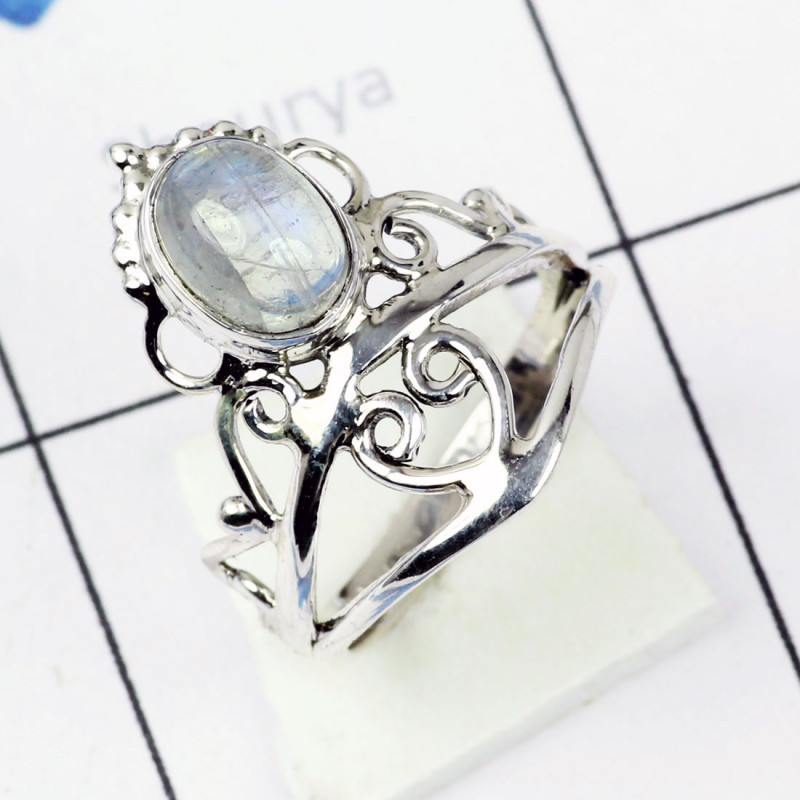 RAINBOW MOONSTONE G - BDR956- EXCLUSIVE NEW COLLECTION OF RAINBOW MOONSTONE RINGS MADE RAINBOW MOONSTONE G - BDR956- EXCLUSIVE NEW COLLECTION OF RAINBOW MOONSTONE RINGS MADE
