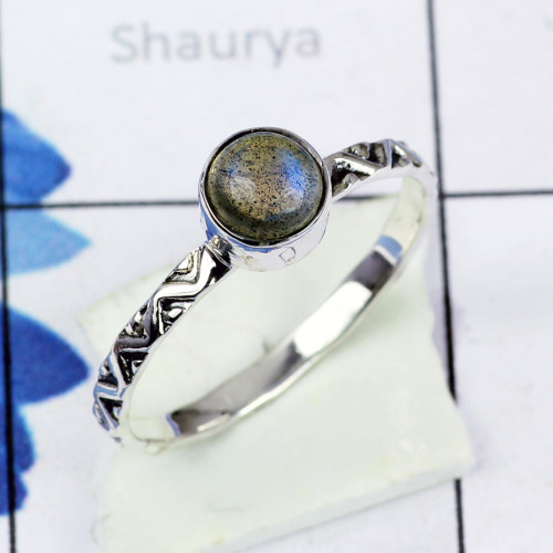 LABRADORITE E - BDR955- NEW DESIGNER NATURAL LABRADORITE GEMSTONE RINGS MADE IN