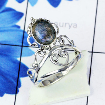 LABRADORITE G - BDR955- NEW DESIGNER NATURAL LABRADORITE GEMSTONE RINGS MADE IN LABRADORITE G - BDR955- NEW DESIGNER NATURAL LABRADORITE GEMSTONE RINGS MADE IN