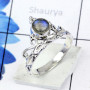 LABRADORITE K - BDR955- NEW DESIGNER NATURAL LABRADORITE GEMSTONE RINGS MADE IN