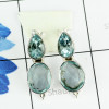 BLUE TOPAZ A - SSE885- AMAZING DESIGNER OF NATURAL TWO GEMSTONE STUD EARRINGS M