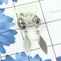 HERKIMER DIAMOND ROUGH I - SSE883- WONDERFUL DESIGEND NATURAL GEMSTONE EARRINGS MADE IN 925
