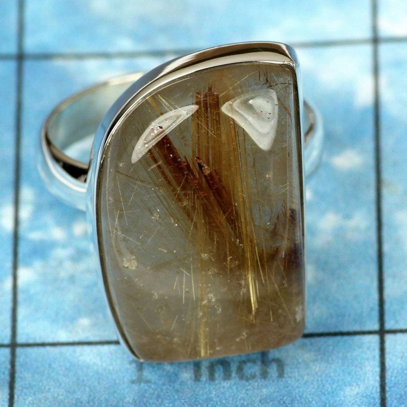 GOLDEN RUTAIL B - PSR822- NATURAL GOLDEN RUTAIL FANCY PLAIN SETTING RINGS MADE IN GOLDEN RUTAIL B - PSR822- NATURAL GOLDEN RUTAIL FANCY PLAIN SETTING RINGS MADE IN