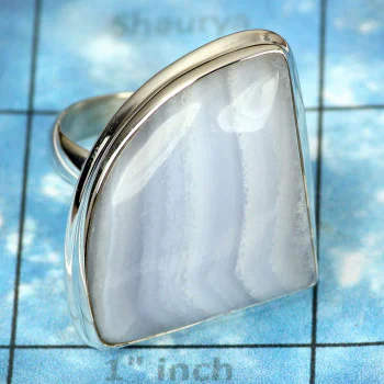 BLUE LACE AGATE A - PSR820- PLAIN SETTING WITH NATURAL GEMSTONE PRETTY RINGS MADE IN BLUE LACE AGATE A - PSR820- PLAIN SETTING WITH NATURAL GEMSTONE PRETTY RINGS MADE IN
