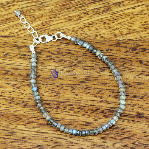 LABRADORITE O - BBS999- NATURAL GEMSTONE BEADS NEW DESIGNED BRACELETS WITH 925 S LABRADORITE O - BBS999- NATURAL GEMSTONE BEADS NEW DESIGNED BRACELETS WITH 925 S