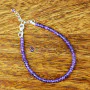 AMETHYST A - BBS998- EXCLUSIVE NATURAL GEMSTONE BEADS BRACELETS MADE IN 925 S