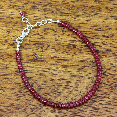 RUBY SAPPHIRE F - BBS998- EXCLUSIVE NATURAL GEMSTONE BEADS BRACELETS MADE IN 925 S RUBY SAPPHIRE F - BBS998- EXCLUSIVE NATURAL GEMSTONE BEADS BRACELETS MADE IN 925 S