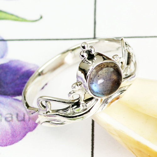 LABRADORITE C - BDR954- NATURAL LABRADORITE GEMSTONE TRENDY RINGS MADE IN 925 ST LABRADORITE C - BDR954- NATURAL LABRADORITE GEMSTONE TRENDY RINGS MADE IN 925 ST