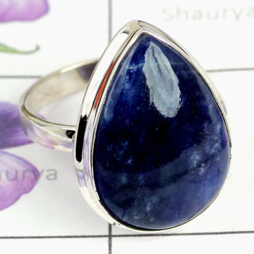 SODALITE D - PSR813-NATURAL GEMSTONE PLAIN SETTING BEAUTIFUL RINGS MADE IN 92 SODALITE D - PSR813-NATURAL GEMSTONE PLAIN SETTING BEAUTIFUL RINGS MADE IN 92