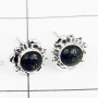 LAPIS E - BLE997-925 STERLING SILVER DESIGNER STUD EARRING WITH MULTI GEMS