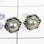 PEARL A - BLE995-BEAUTIFUL DESIGNED STUD EARRING WITH 925 STERLING SILVER
