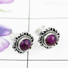 PURPLE TURQUOISE E - BLE995-BEAUTIFUL DESIGNED STUD EARRING WITH 925 STERLING SILVER