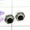 BLACK ONYX CUT C - BLE994-NATURAL GEMSTONE DESIGNER STUD EARRING WITH 925 STERLING