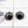 GARNET CUT C - BLE993-ROUND DESIGNER STUD EARRING NATURAL GEMSTONE HANDMADE WIT