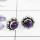 PURPLE TURQUOISE F - BLE993-ROUND DESIGNER STUD EARRING NATURAL GEMSTONE HANDMADE WIT