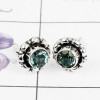 BLUE TOPAZ D - BLE992-925 STERLING SILVER BEAUTIFUL STUD EARRING MULTI GEMSTONE