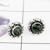 SNOW FLAKE O - BLE992-925 STERLING SILVER BEAUTIFUL STUD EARRING MULTI GEMSTONE