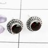 GARNET CUT B - BLE990-HANDMADE DESIGNER STUD EARRING MULTI GEMSTONE WITH 925 ST