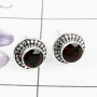 GARNET CUT B - BLE990-HANDMADE DESIGNER STUD EARRING MULTI GEMSTONE WITH 925 ST