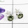 GREEN AMETHYST CUT H - BLE989-NATURAL GEMSTONE PLAIN STUD EARRINGS MADE IN 925 STERLING
