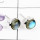 LABRADORITE CAB O - BLE989-NATURAL GEMSTONE PLAIN STUD EARRINGS MADE IN 925 STERLING