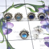 3pcs Labradorite,Kyanite,Moonstone Lot C - SSE879-925 Sterling Silver Wholesale 3Pcs Designer Stud Earrings