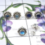 3pcs Labradorite,Kyanite,Moonstone Lot C - SSE879-925 Sterling Silver Wholesale 3Pcs Designer Stud Earrings