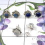 3pcs Labradorite,Lapis,Moonstone Lot B - SSE878-Indian Factory Made Wholesale 3pcs Stud Earrings Lot With