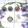 3pcs Lapis,Moonstone,Purple Turquoise Lot C - SSE877-Beautiful Designer Wholesale 3Pcs Stud Earrings Lot of 92
