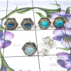 3pcs Labradorite,Larimar,Turquoise Lot O - SSE877-Beautiful Designer Wholesale 3Pcs Stud Earrings Lot of 92