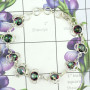 Mystic Quartz A - SBB903-Graceful Bezal Bracelets With Lovely Multi Gemstone & 925