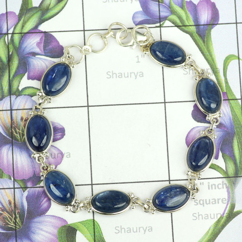 Kynite F - SBB902-925 Sterling Silver Stunning Bezal Bracelets Wit Kynite F - SBB902-925 Sterling Silver Stunning Bezal Bracelets Wit