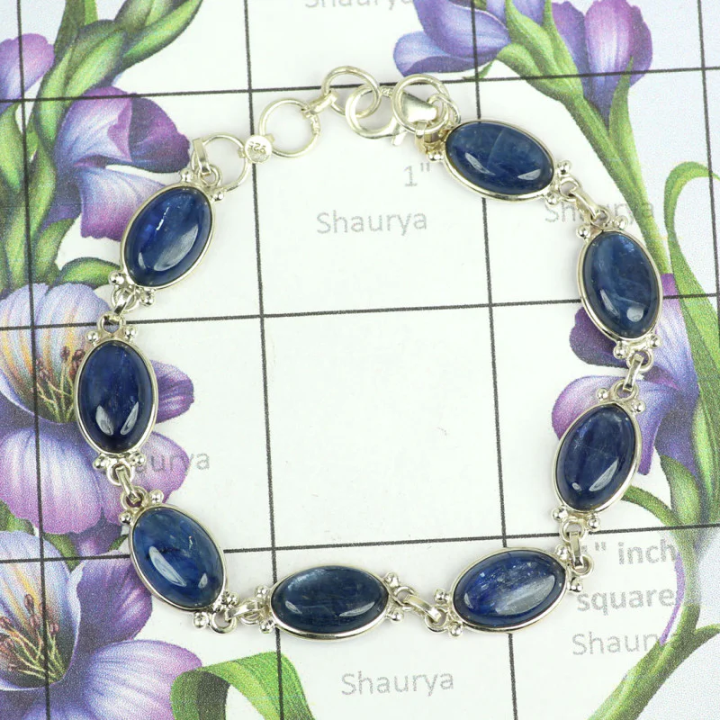 Kynite F - SBB902-925 Sterling Silver Stunning Bezal Bracelets Wit Kynite F - SBB902-925 Sterling Silver Stunning Bezal Bracelets Wit