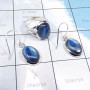 2Pcs Kynite E - CBS976-Beautiful Ring Earring Wholesale 2Pcs Set of Multi Cab Ge