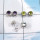 3Pairs Blue Topaz,Peridot,Amethyst C - SSE873-5mm Round Sahpe Wholesale 3Pairs Stud Earrings With Multi