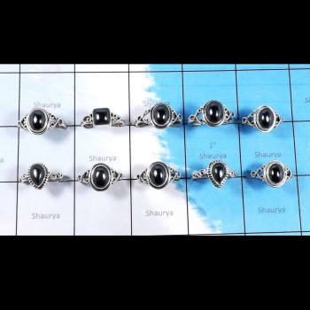 10Pcs Hematite H - SVP832-Wholesale 10Pcs Designer Rings Lot With 925 Sterling Silv 10Pcs Hematite H - SVP832-Wholesale 10Pcs Designer Rings Lot With 925 Sterling Silv