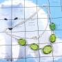 21inch Green Hydro Glass D - BZN989-Indian Factory Made Beautiful Bezal Necklaces With 925 St
