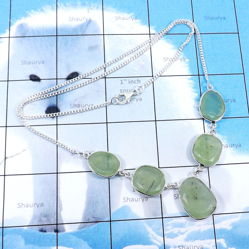 20.5inch Prynite F - BZN989-Indian Factory Made Beautiful Bezal Necklaces With 925 St 20.5inch Prynite F - BZN989-Indian Factory Made Beautiful Bezal Necklaces With 925 St