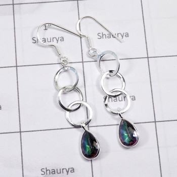 Rainbow Mystic F - BZE828-925 Solid Sterling Silver Gorgeous Designs Indian Factor Rainbow Mystic F - BZE828-925 Solid Sterling Silver Gorgeous Designs Indian Factor