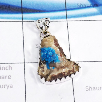 Cavansite Druzy C - FSP957-Geniune Cavansite Druzy Gemstone Free Size Designer Penda Cavansite Druzy C - FSP957-Geniune Cavansite Druzy Gemstone Free Size Designer Penda
